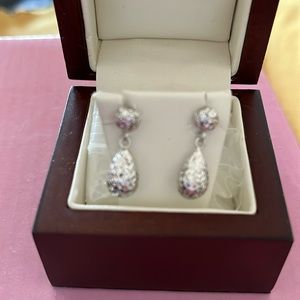 Brand new, never worn, sterling silver dangle earrings